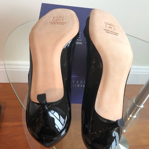 NWT Stuart weitzman black patent low heels - Picture 6 of 7